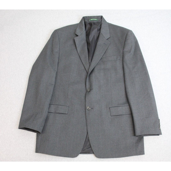 Lauren Ralph Lauren Blazer Men 42L Gray Wool Vented Back Notch Lapel Suit Jacket - Picture 1 of 10